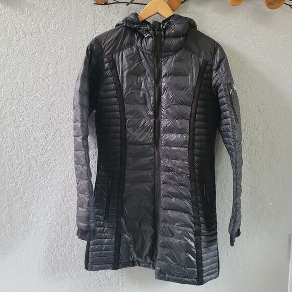 Kuhl Projekt Jacket Womens S Black Full Zip Goose Down Puffer